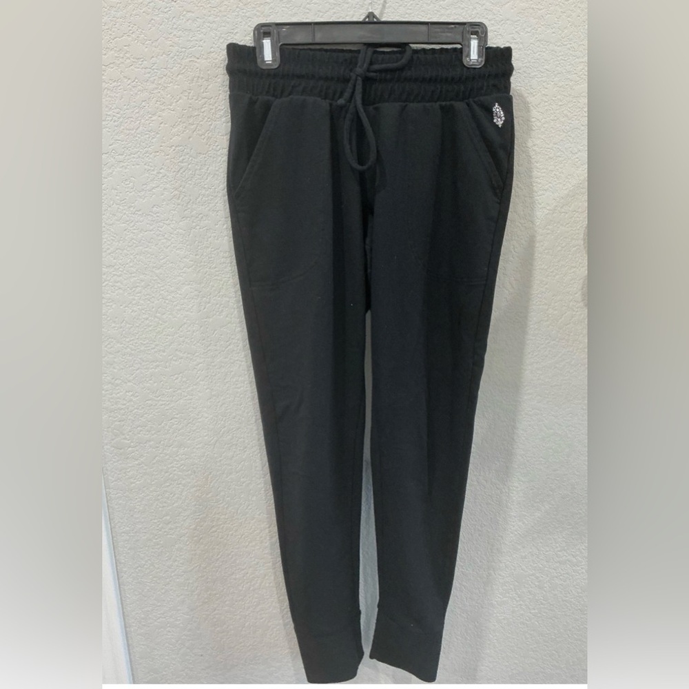 Free People FP Movement Black Joggers Sweat Pants Womens small Pockets